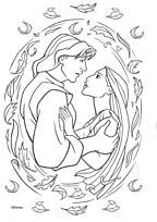 coloriage pocahontas et john smith